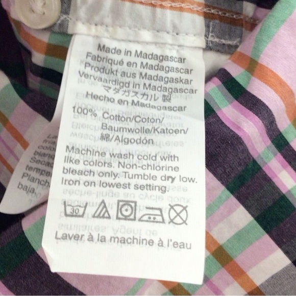 J Crew button up shirt 2 pair plaid women 0 cotton - Picture 8 of 11